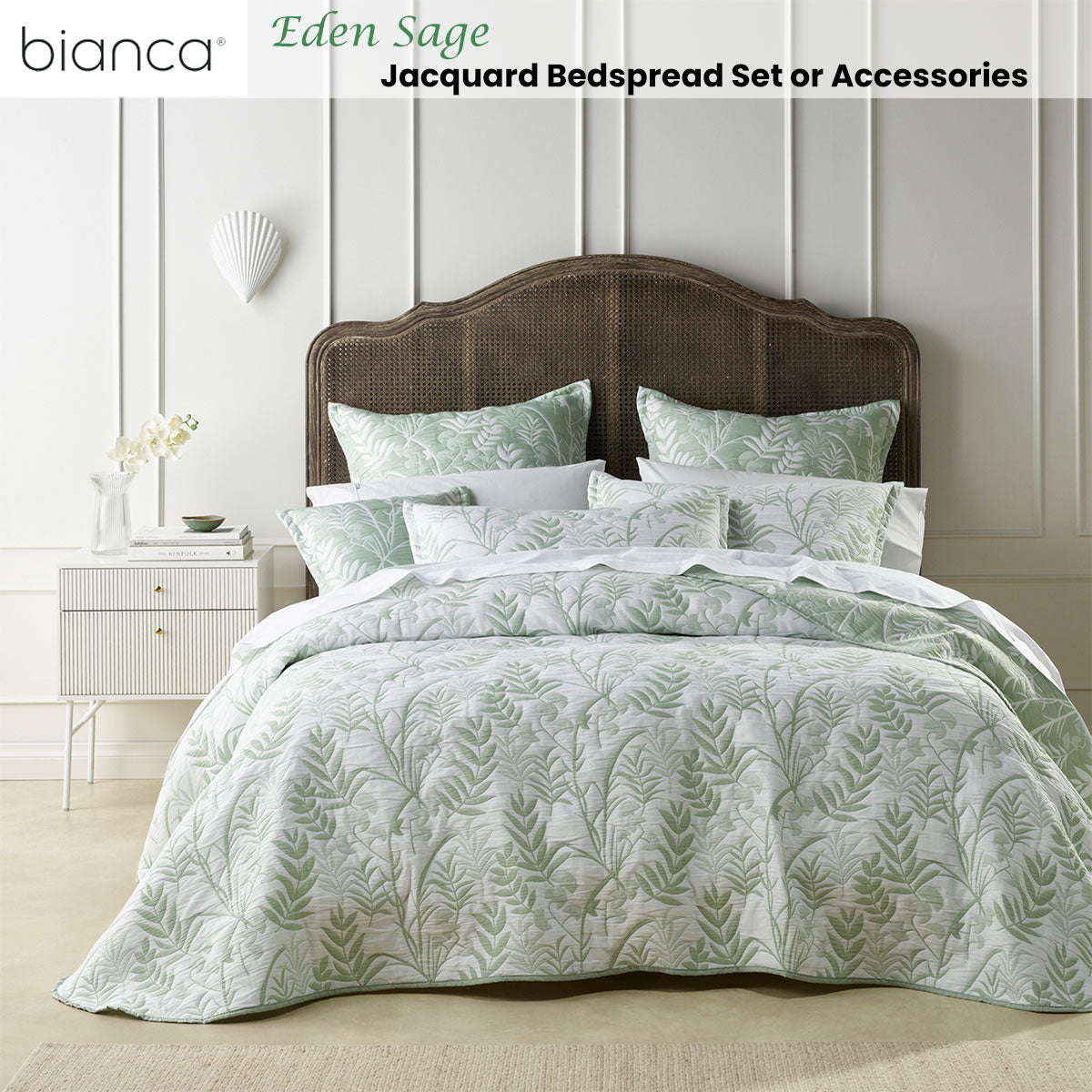 NNEDSZ Eden Sage Bedspread Set King