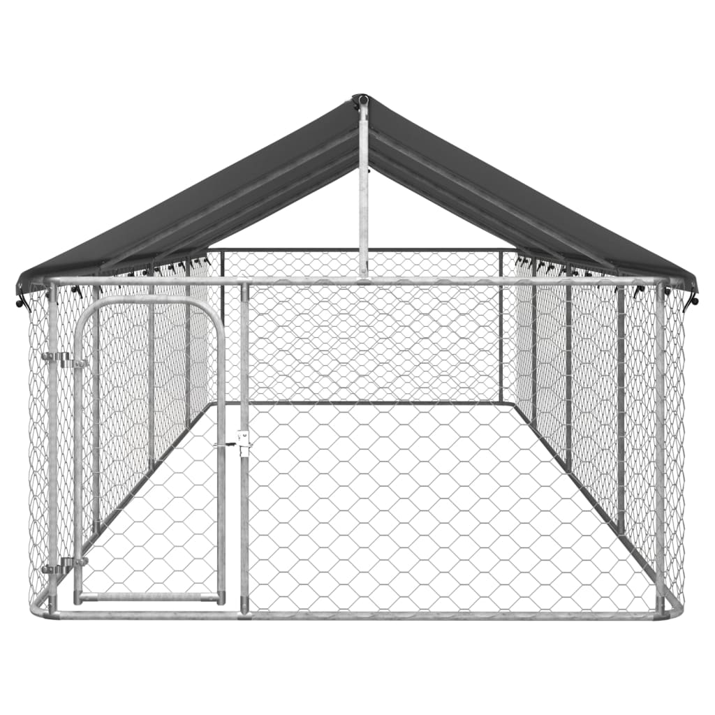 NNEVL Outdoor Dog Kennel with Roof 600x200x150 cm-1