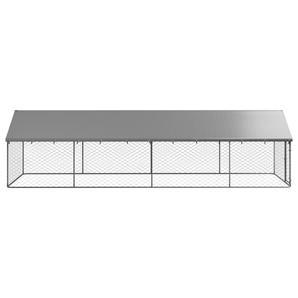NNEVL Outdoor Dog Kennel with Roof 600x200x150 cm-2