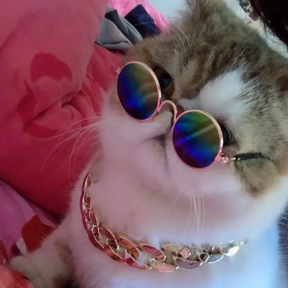 Pet Accessories Cat Glasses Non-slip Kitten Glasses Small Dog Sunglasses Puppy Kitty Cat Sunglasses Cosplay Costume Photos Props
