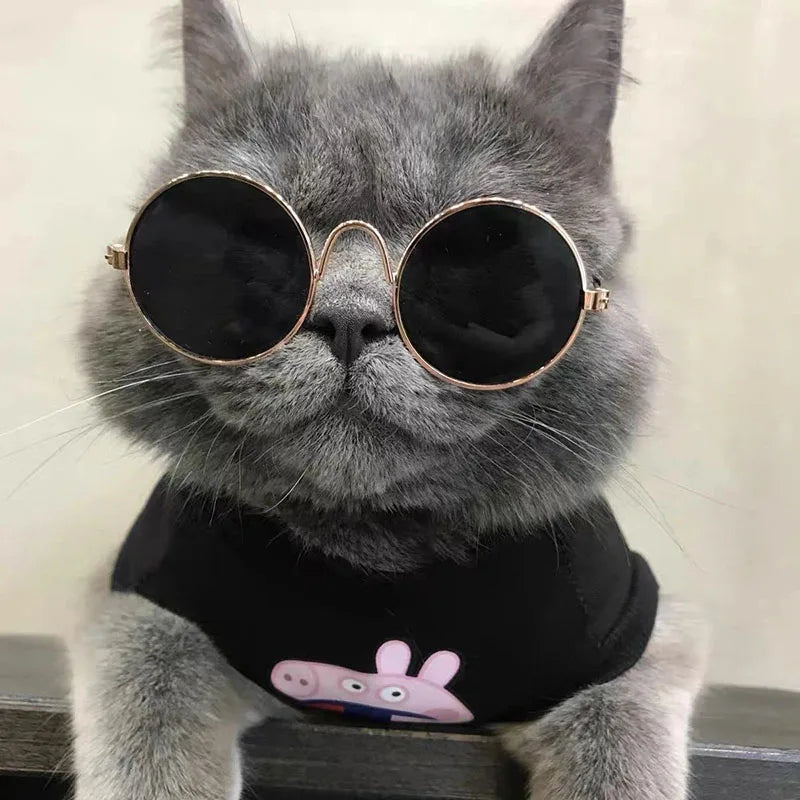 Pet Accessories Cat Glasses Non-slip Kitten Glasses Small Dog Sunglasses Puppy Kitty Cat Sunglasses Cosplay Costume Photos Props