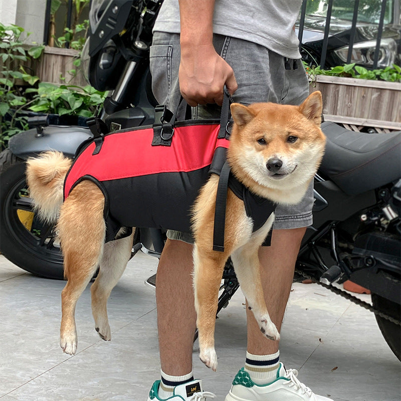 NNEDSZ S Red Multifunctional Pet Backpack with Adjustable Straps, Outdoor Assist Walking Harness Carrier for Dogs And Cycling Dog Backpack-2