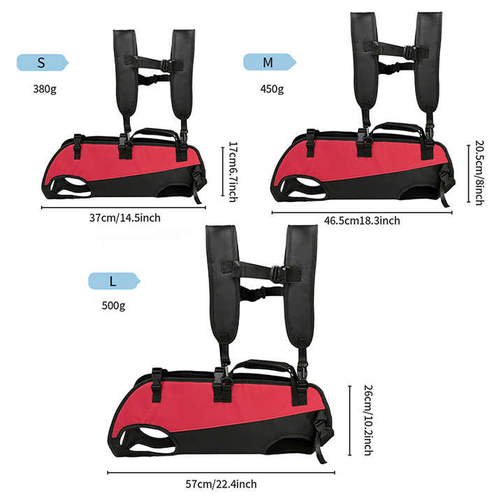 NNEDSZ S Red Multifunctional Pet Backpack with Adjustable Straps, Outdoor Assist Walking Harness Carrier for Dogs And Cycling Dog Backpack-3