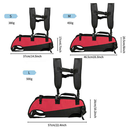 NNEDSZ S Red Multifunctional Pet Backpack with Adjustable Straps, Outdoor Assist Walking Harness Carrier for Dogs And Cycling Dog Backpack-3