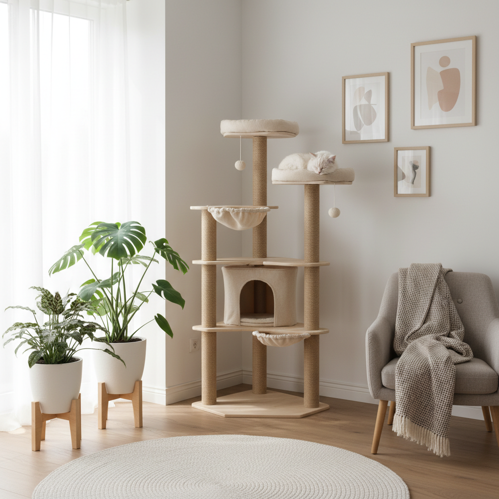 Cat Tree in Scandinavian Interior